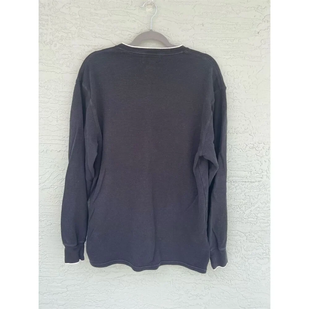 Polo Ralph Lauren Men's V-Neck Long Sleeve Black Shirt 2x Size